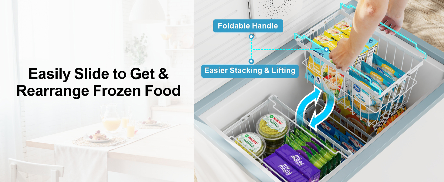 Deep Freezer Organizer Bins