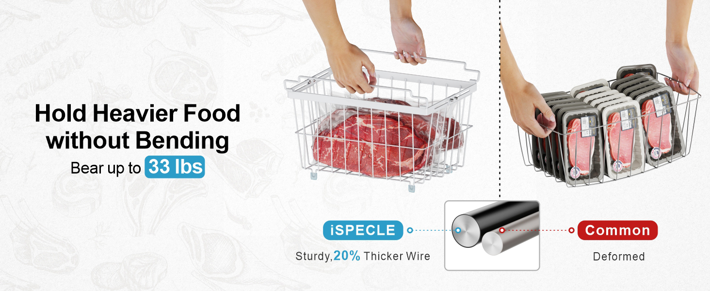 Freezer baskets for chest freezer
