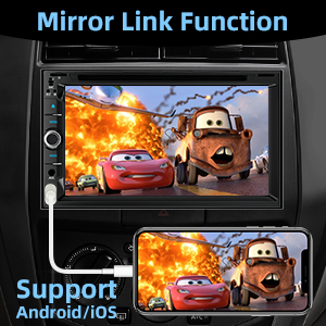 double din radio with mirror link