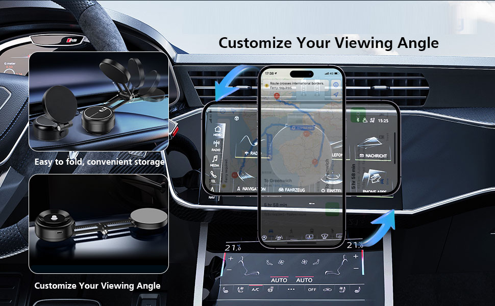 Suction Cup Phone Mount Can be Rotated to Adjust the Viewing Angle