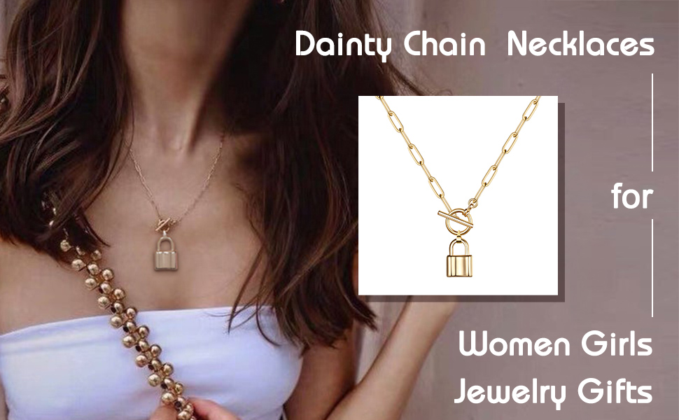 paperlip chain necklaces for women 