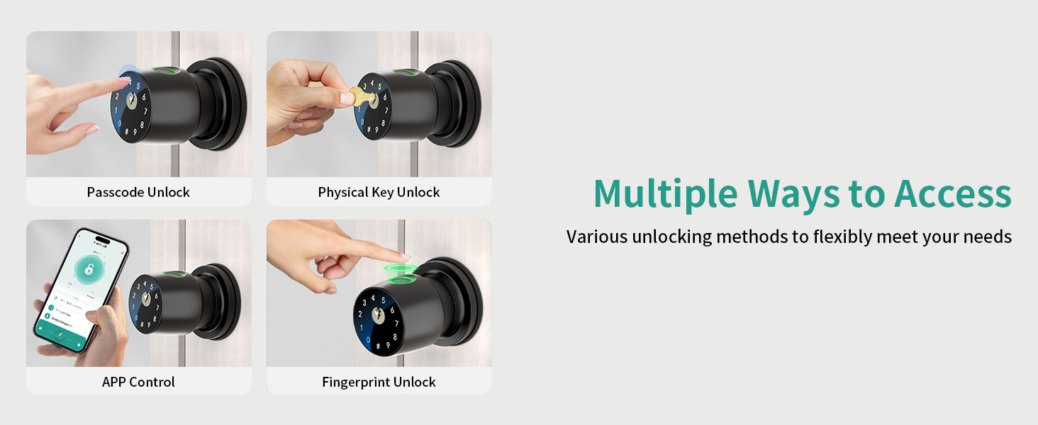 Fingerprint door knob