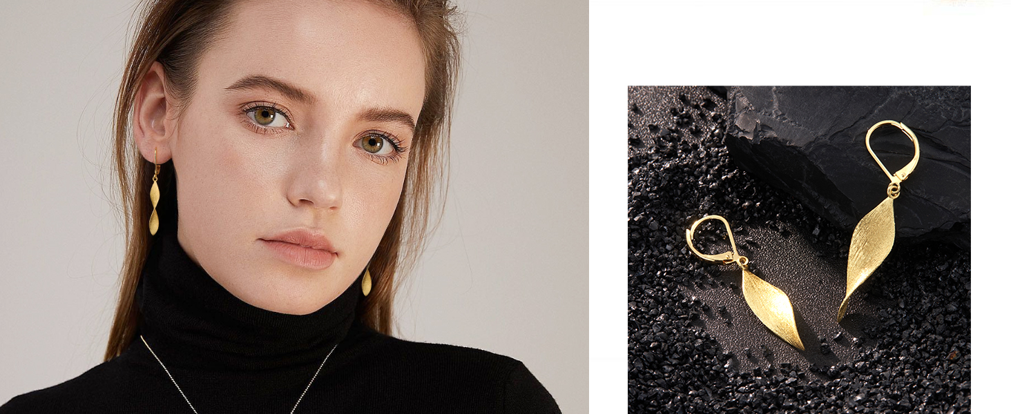 gold dangle earrings