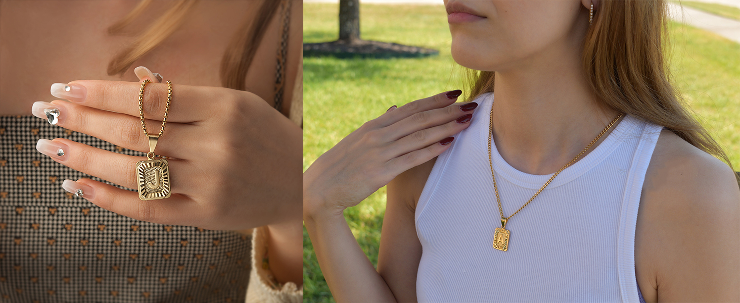 initial necklaces for men
